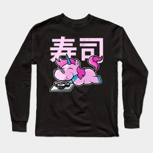 Unicorn Sushi Nigiri Kawaii Neko Anime Japanese product Long Sleeve T-Shirt